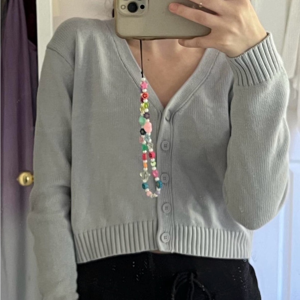 Brandy Melville Light Gray Cardigan